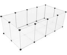 Songmics Gyvūnų maniežas, 143x73x46 cm, balta