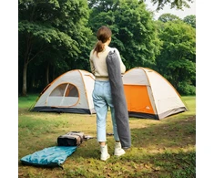 Songmics Hamakas 210x150 cm Pilka mediena lauko naudojimui