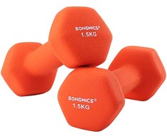 Songmics Hantelių rinkinys, 67x19.3x1.8 cm, oranžinė