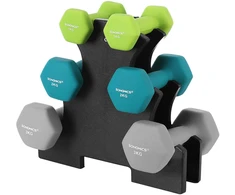 Songmics Hantel-Set 1, 2, 3kg Grau-Grün