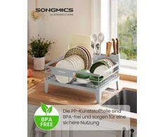 Songmics Indų džiovinimo stovas 42,4x35,4x22,6 cm Pilkas Plienas