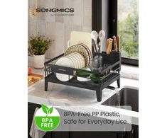 Songmics Indų džiovinimo stovas 42.4x35.4x22.6 cm Juodas plienas