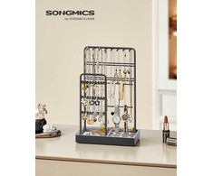 Songmics Papuošalų stovėtojas, 11.5x19.6x30.8 cm, juoda