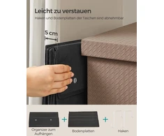 Songmics Vietą taupanti pakabinama juoda