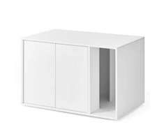 Songmics Kačių tualeto dėžės uždangalas, 80x50x53 cm, balta