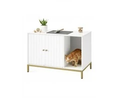 Songmics Spintelė 80 x 50 x 55 cm baltos ir auksinės spalvos
