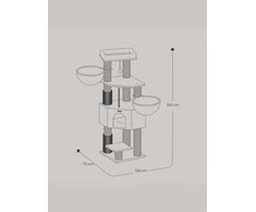 Songmics Draskyklė katėms 50 x 50 x 160 cm