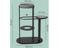 Songmics Draskyklė 80x43x107 cm juoda