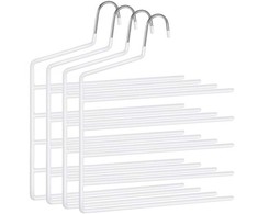 Songmics Kelnių kabykla, 35x0,5x32 cm, balta