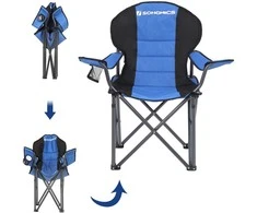 Songmics Kempingo kėdė, 92x57x104 cm, mėlyna