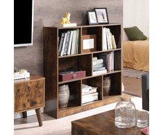 Songmics Knygų lentyna 100x97.5x30 cm Ruda saugojimo