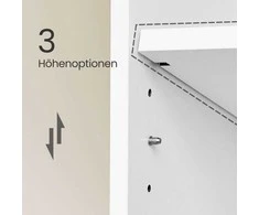 Songmics Lentyna CUSTOS 6 lygių balta 24x31,8x175 cm