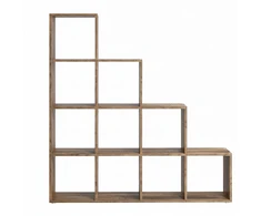 Songmics Atvira lentyna 29x129,5x129,5 cm ruda
