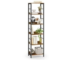 Songmics Knygų lentyna 6 lygių 30 x 40 x 178 cm pramoninio stiliaus