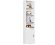 Songmics Knygų spinta 31,8x24x175 cm Balta MDF