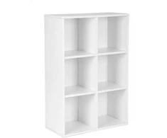 Songmics Knygų spinta 97.5x65.5x30 cm Balta Saugykla