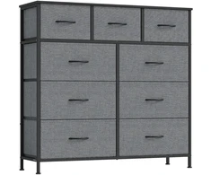 SONGMICS komoda BELLAH su 9 stalčiais, 95.2 x 98.8 x 30 cm, LGS324G101