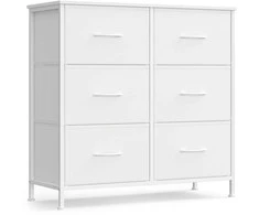 Songmics Komoda 76.7x30x73.7 cm Balta Saugykla