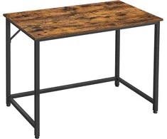 Songmics Kompiuterio stalas 100x50x75 cm Rudas Juodas Plienas