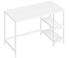 Songmics Kompiuterio stalas 120x60x76 cm Baltas Plienas