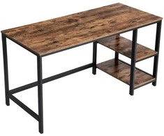 Songmics Kompiuterio stalas 140x60x74,7 cm Rudas Plienas