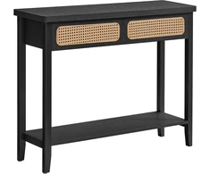 Songmics Konsolinis stalas 100x30x80 cm Juodas MDF