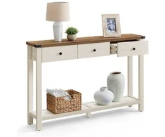 Songmics Konsolinis stalas, 24x120x76 cm, rudas, medinis