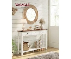 Songmics Konsolinis stalas, 24x120x76 cm, rudas, medinis