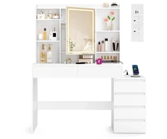Songmics Kosmetinis stalas 40 x 124,7 x 145 cm
