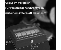 Laikrodžių dėžutė SONGMICS su stiklo dangčiu