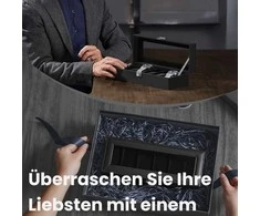 Songmics Laikrodžių dėžutė su 6 skyriais ir stiklo dangteliu