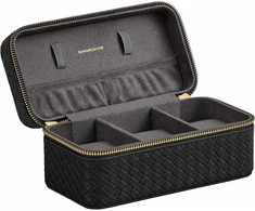 Songmics Laikrodžių kelioninis dėklas, 20x11x9 cm, juodas