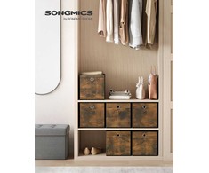 Lova Songmics Laikymo dėžių rinkinys, 6 dalių, 26x26x28 cm, ruda-juoda