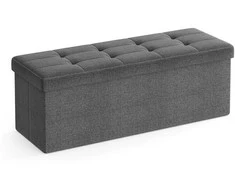 Songmics Laikymo pufas, 110x38x38 cm, pilka