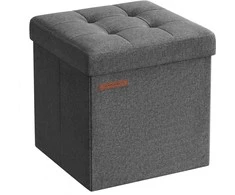 Songmics Laikymo pufas, 30x30x30 cm, pilka