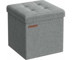 Songmics Laikymo pufas, 30x30x30 cm, pilka