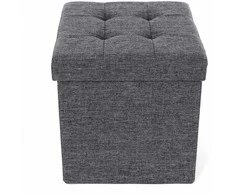 Songmics Laikymo pufas, 38x38x38 cm, pilka