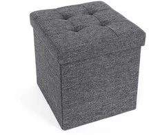 Songmics Laikymo pufas, 38x38x38 cm, pilka