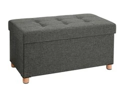 Songmics Laikymo pufas, 76x38x38 cm, pilka