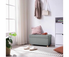 Songmics Laikymo pufas, 76x38x40 cm, pilka