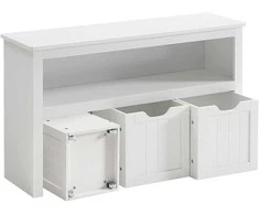 Songmics Laikymo spintelė 102x30x60 cm balta MDF