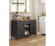 Songmics Laikymo spintelė 110x40x76 cm Ruda ir Juoda Plienas