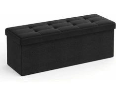 Songmics Laikymo suoliukas, 110x38x38 cm, juodas
