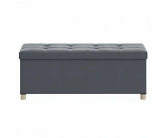 Songmics Pufas su daiktadėže 38 x 110 x 40 cm pilkas