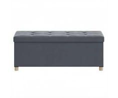 Songmics Pufas su daiktadėže 38 x 110 x 40 cm pilkas