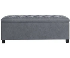 Songmics Pufas su daiktadėže 40 x 110 x 40 cm pilka
