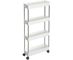 Songmics Laikymo vežimėlis, 40.1x13x86 cm, balta