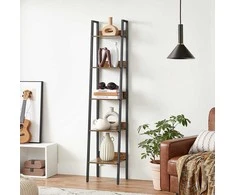 Songmics Laiptų lentyna 33.8x29.9x171 cm Ruda Plienas