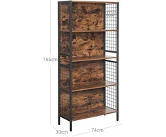 Songmics Lentyna ergonomiškas, ruda, 74 x 30 x 154 cm