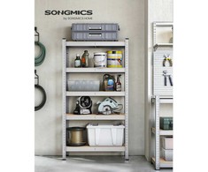 Songmics Lentynų blokas, 30x75x150 cm, Sidabrinė
